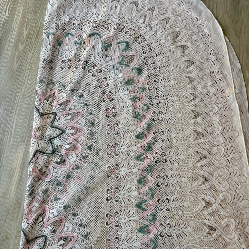 Bohemian Lace Floral Patterned Table Cloth-Vintage-Cottage-Core